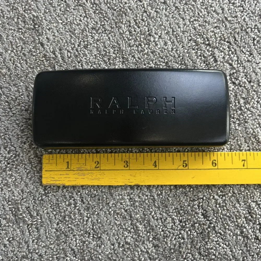 Ralph Lauren Hard Clam Shell Glasses Case Black Sealed Wipe Cloth‎ Velvet Lined